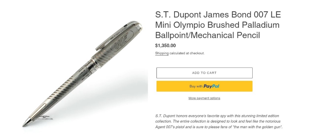 ST Dupont James Bond 007 Limited Edition Ballpoint Pen - Image 7 of 7