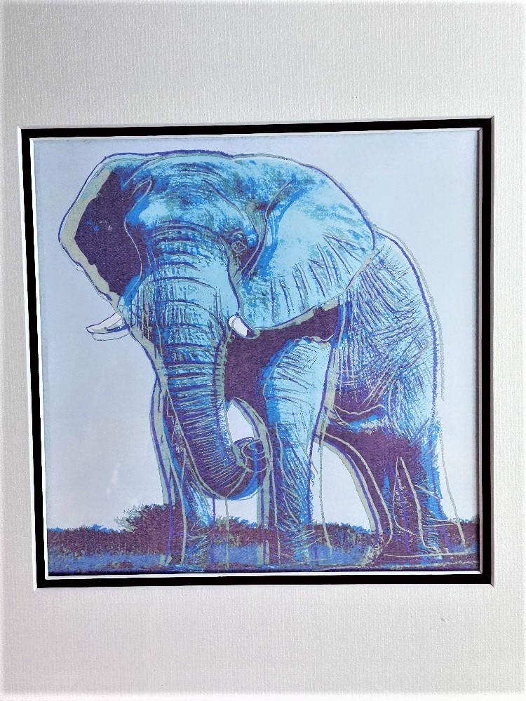 Andy Warhol-(1928-1987) "Endangered Species Elephant" Lithograph - Bild 2 aus 7