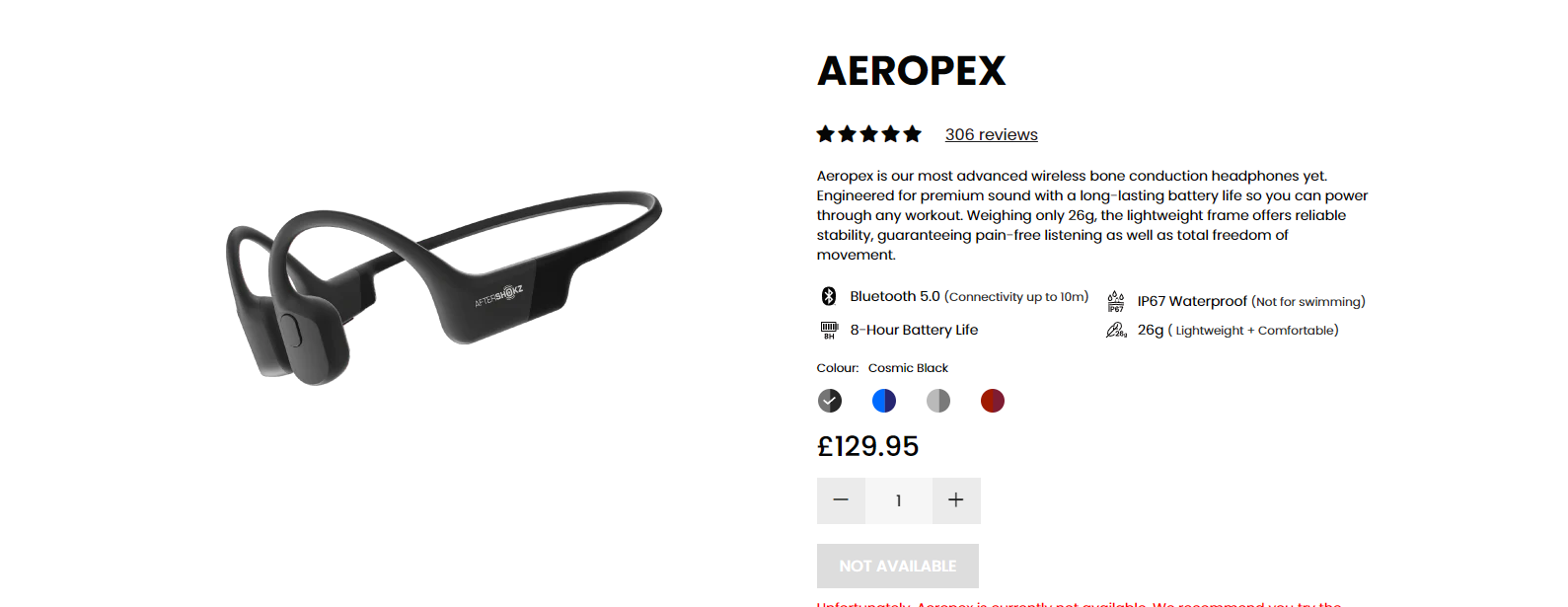 Aeropex Professional Sports Ear Phones Rrp £129 - Image 6 of 6