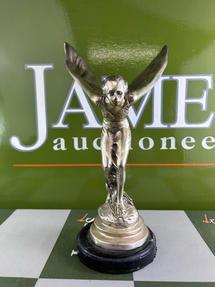 Rolls Royce Spirit Of Ecstasy Flying Lady Mascot With Marble Base - Image 5 of 5