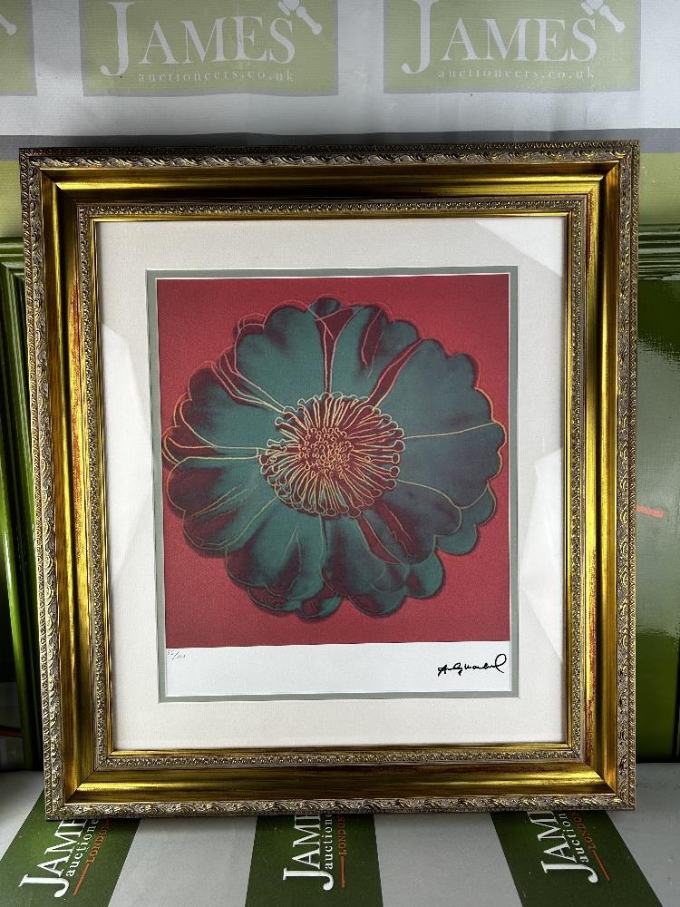Andy Warhol-(1928-1987) "Flower for Tacoma Dome" Lithograph - Image 7 of 7