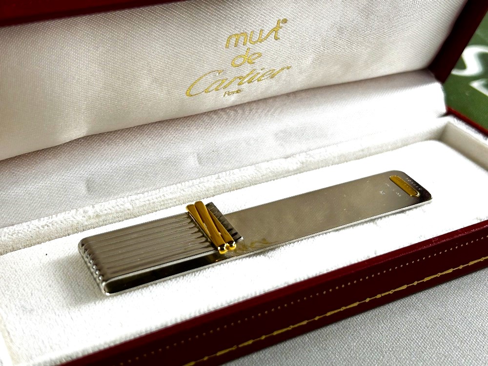 Cartier Paris Rare Vintage Gold & Silver Plated Money Clip - Image 2 of 6