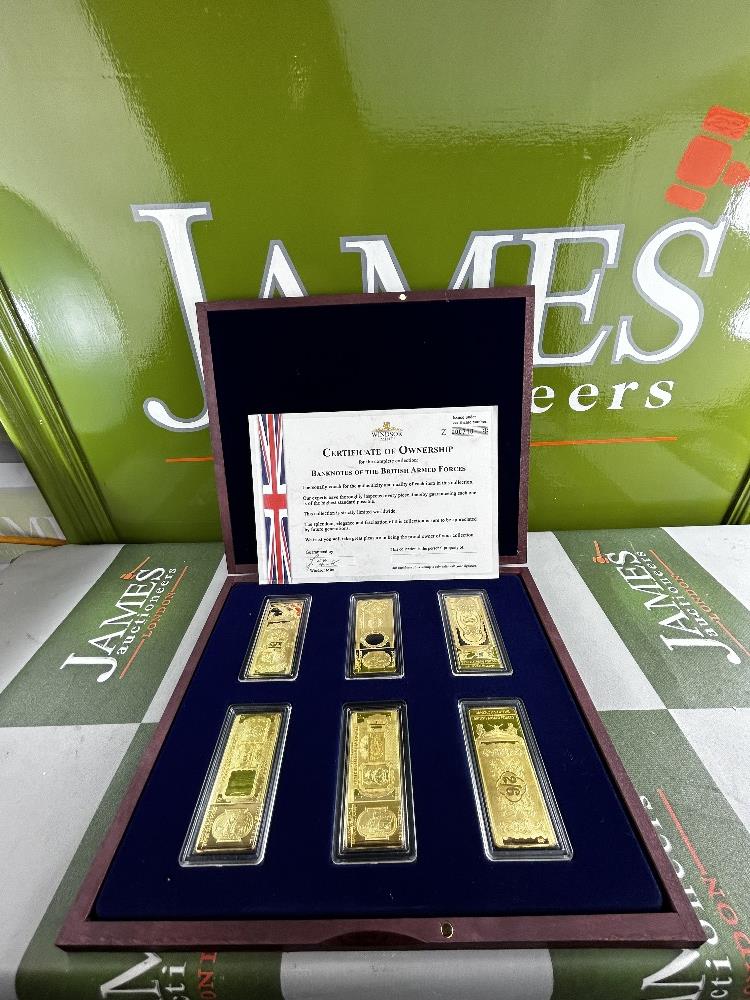 Banknotes Of The British Armed Forces 6 Piece Gold Ingots Rrp £359