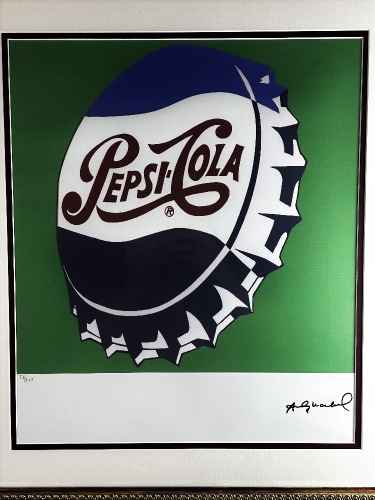 Andy Warhol-(1928-1987) "Pepsi Cola" Numbered Lithograph - Bild 2 aus 7