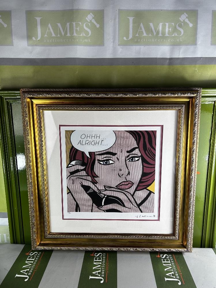 Roy Lichtenstein "Oh Right" Ltd Edition Lithograph - Image 7 of 7