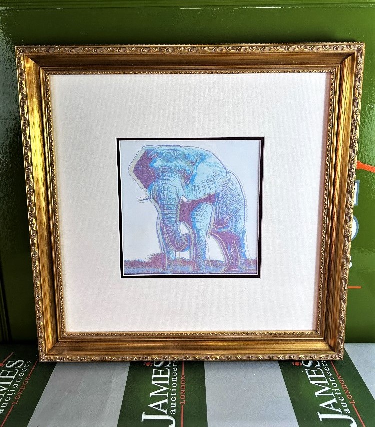 Andy Warhol-(1928-1987) "Endangered Species Elephant" Lithograph