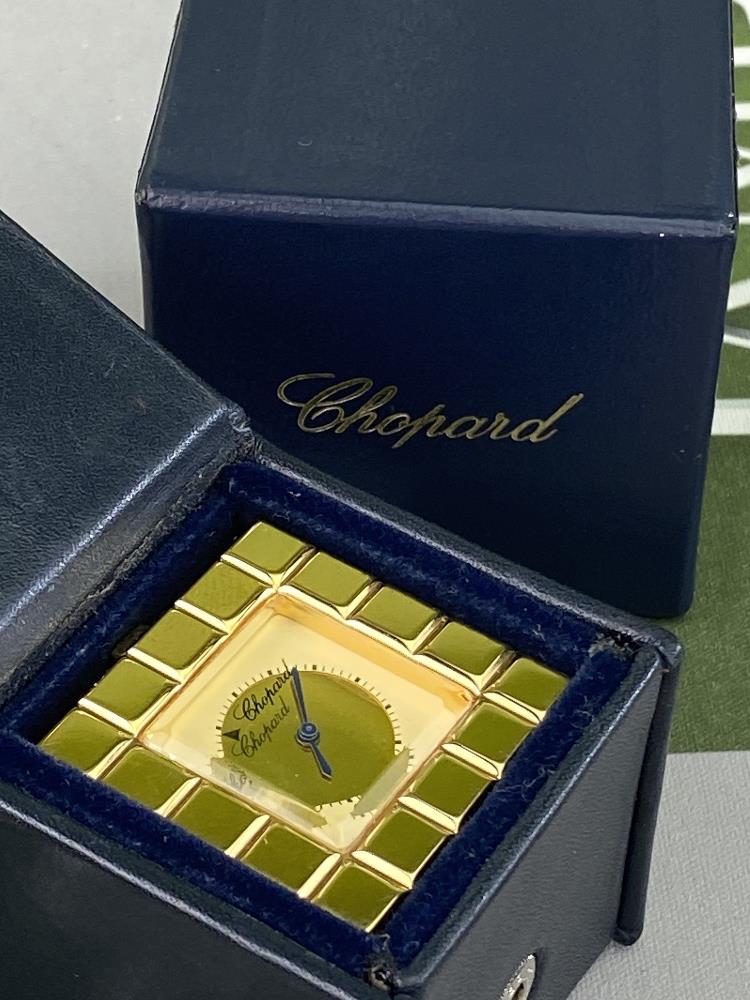 Chopard Ice Cube Travel / Desk Clock Gold/Champagne Edition - Image 8 of 8