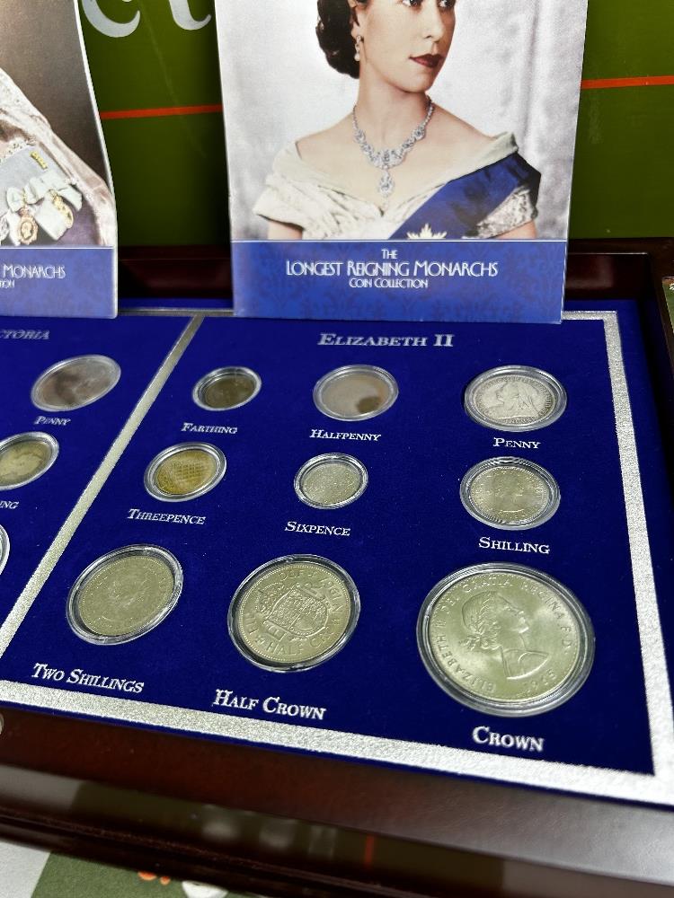 Danbury Mint Victoria and Elizabeth II Authentic Coin collection. - Image 2 of 8
