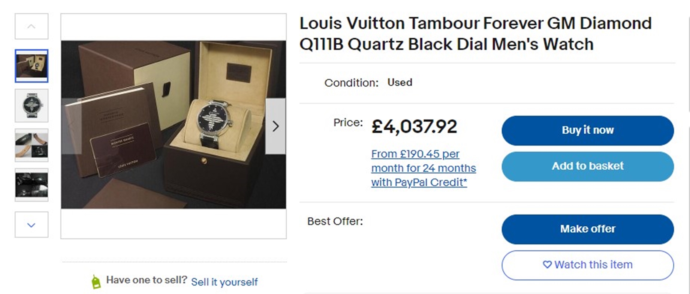 Louis Vuitton Paris Factory Set Diamond Tambour Forever &#8211; RRP £4495 - Image 8 of 8