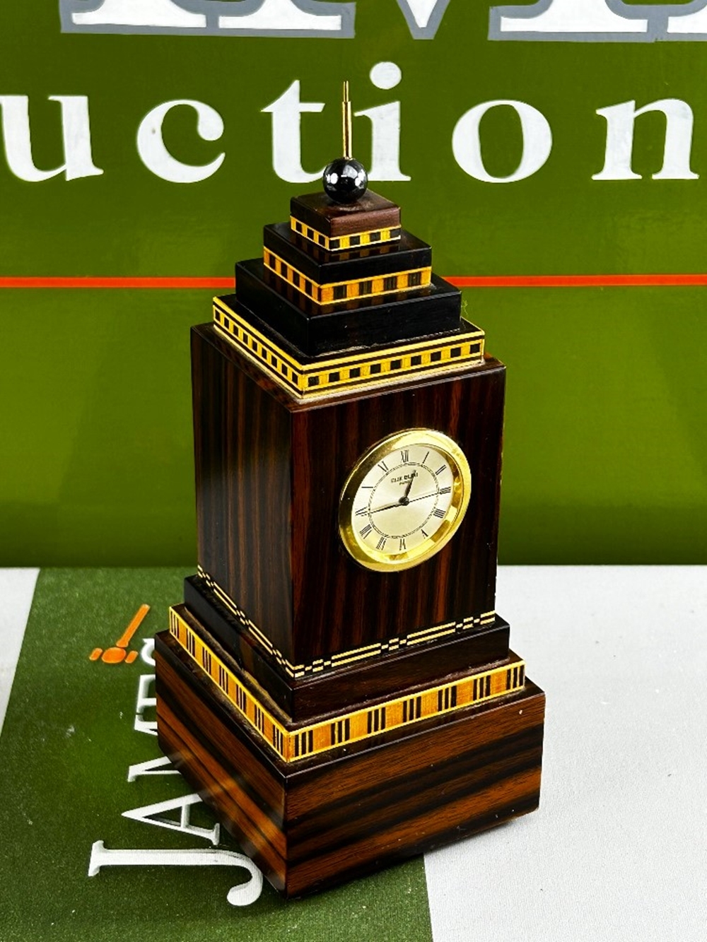 Decor Elie Bleu Tabletier Desk Clock - Image 2 of 7