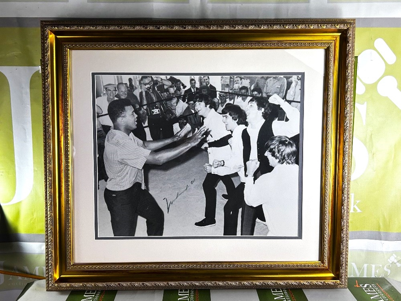 Framed Muhammad Ali &#038; The Beatles &#8211; Feb 18th 1964-Signed Photo