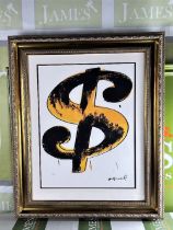 Andy Warhol &#8211; (1928-1987) &#8220;Dollar Sign&#8221; Numbered Lithograph