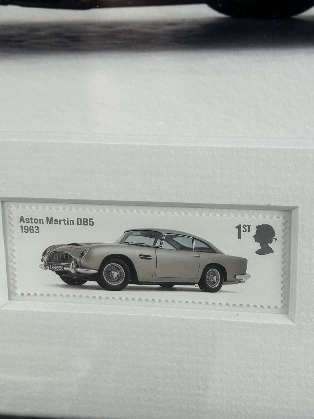 British Auto Legends -Aston Martin DB5 Framed Picture &#038; 1st Class Stamp Montage. - Image 2 of 6