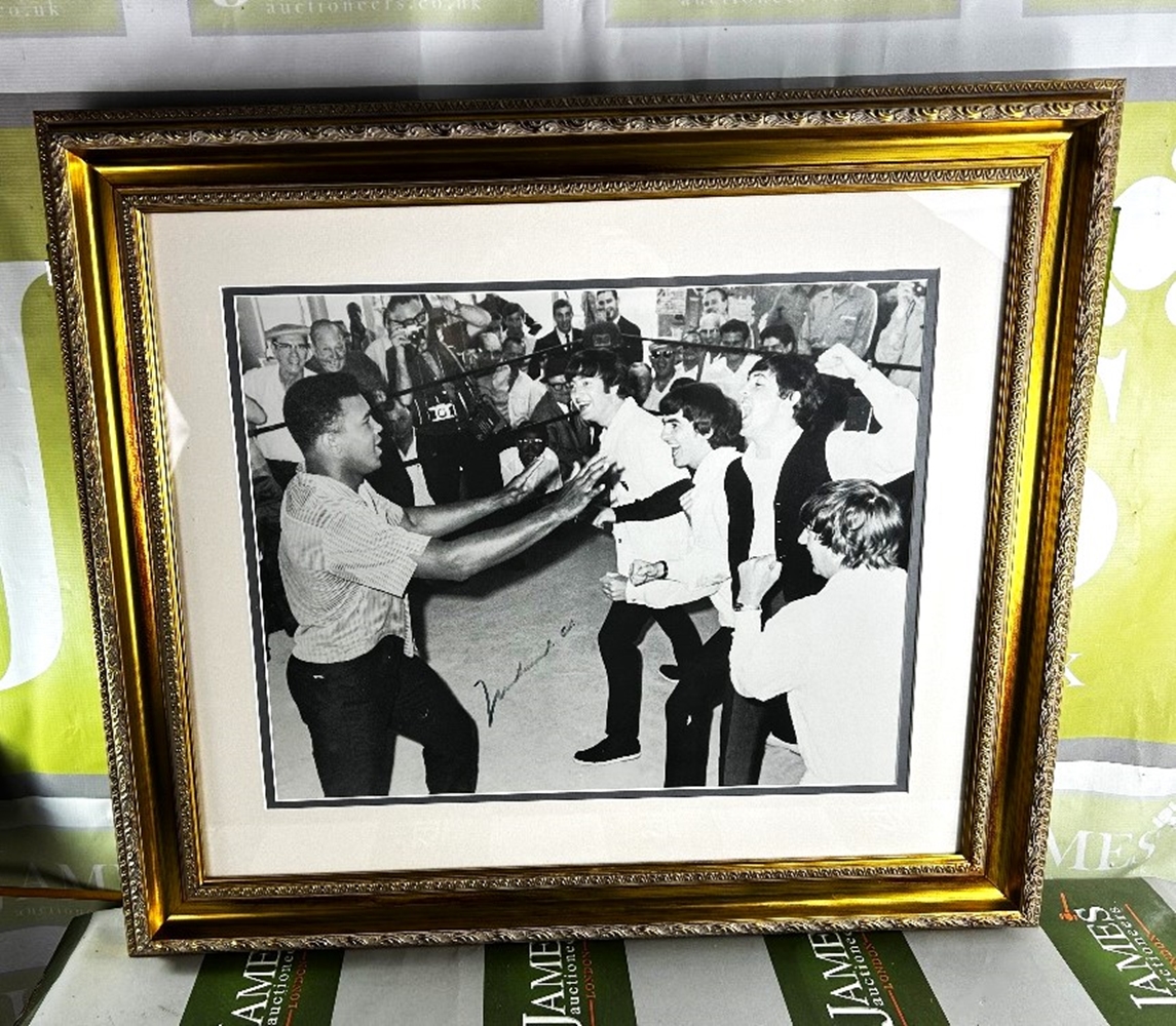 Framed Muhammad Ali &#038; The Beatles &#8211; Feb 18th 1964-Signed Photo - Image 7 of 7