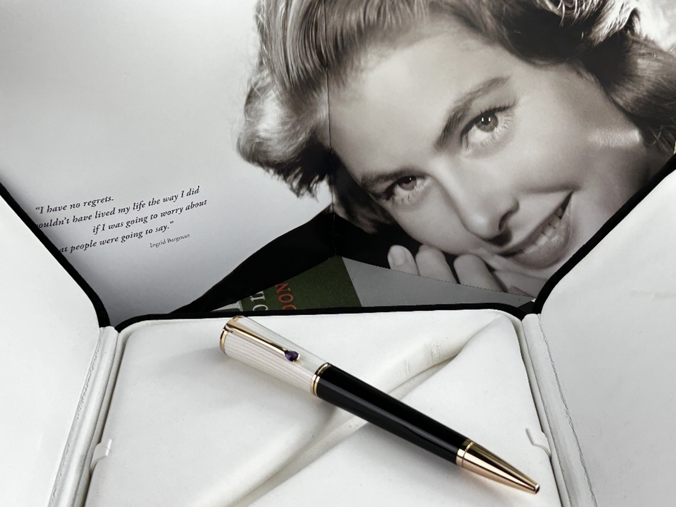 Montblanc Special Edition Ingrid Bergman La Donna Ballpoint Pen Amethyst Gem - Image 6 of 11