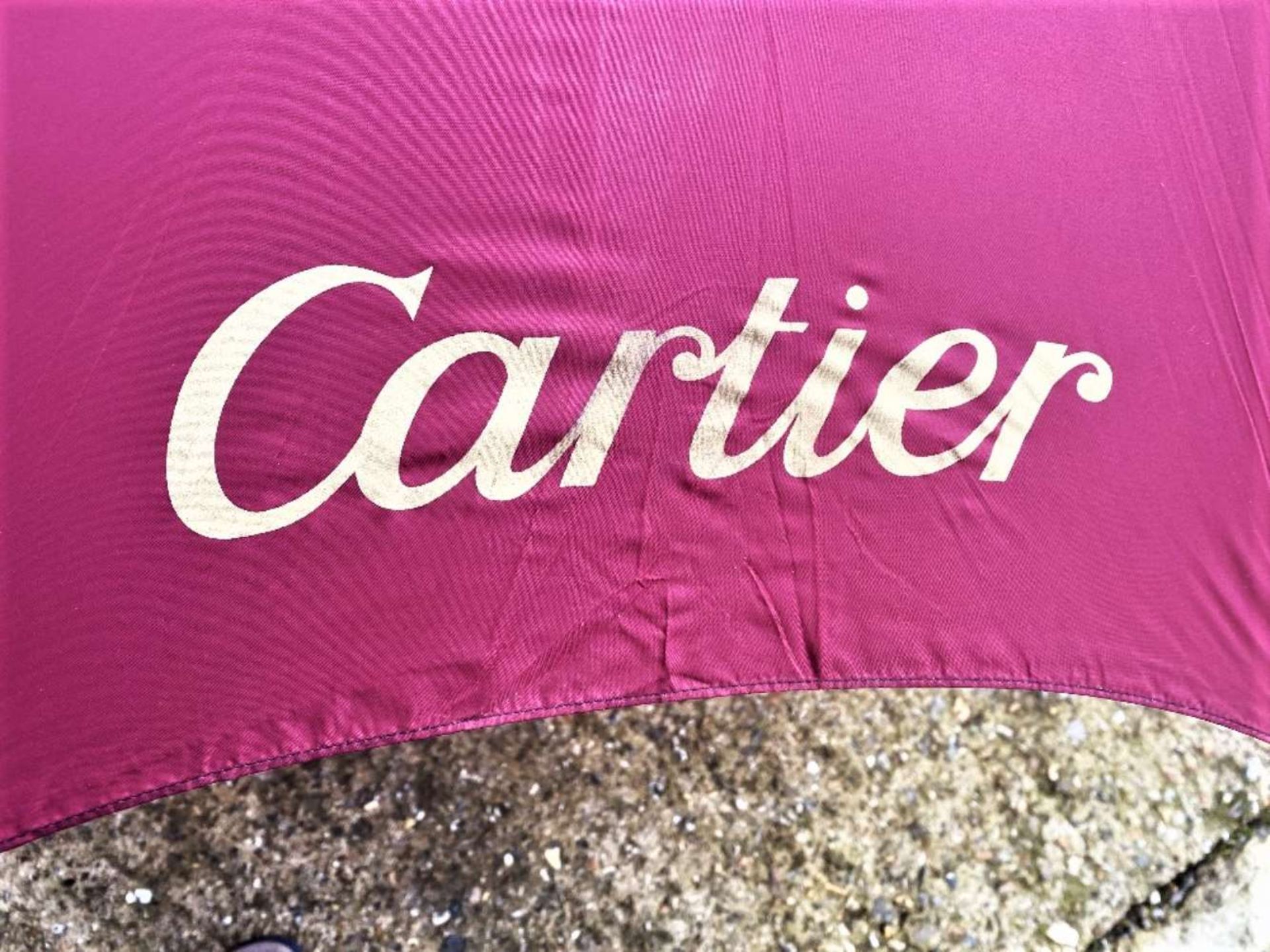 Cartier Paris &#8211; Umbrella Veritable Cherbourg Burgundy 100 - Image 6 of 9