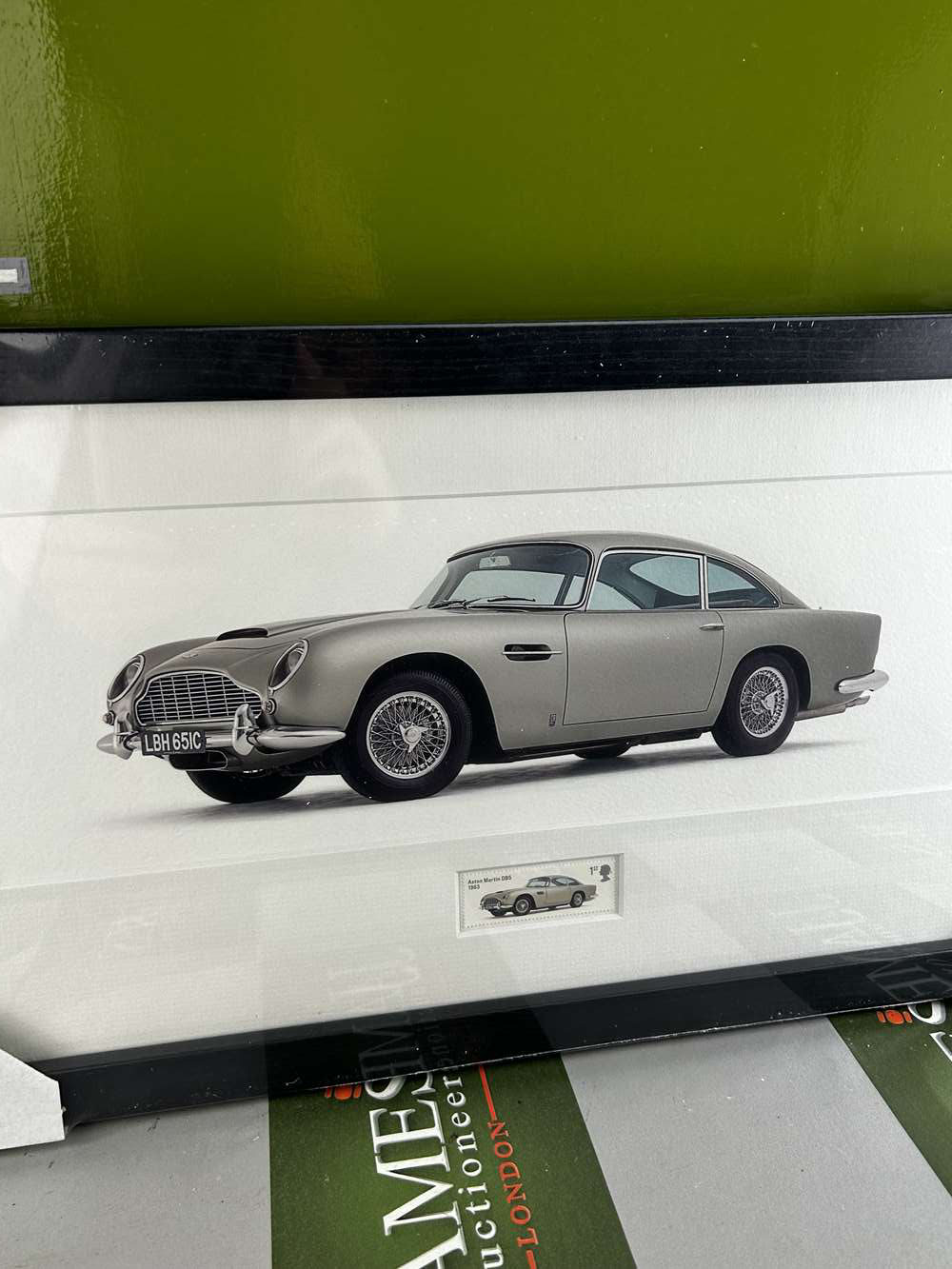 British Auto Legends -Aston Martin DB5 Framed Picture &#038; 1st Class Stamp Montage. - Image 5 of 6