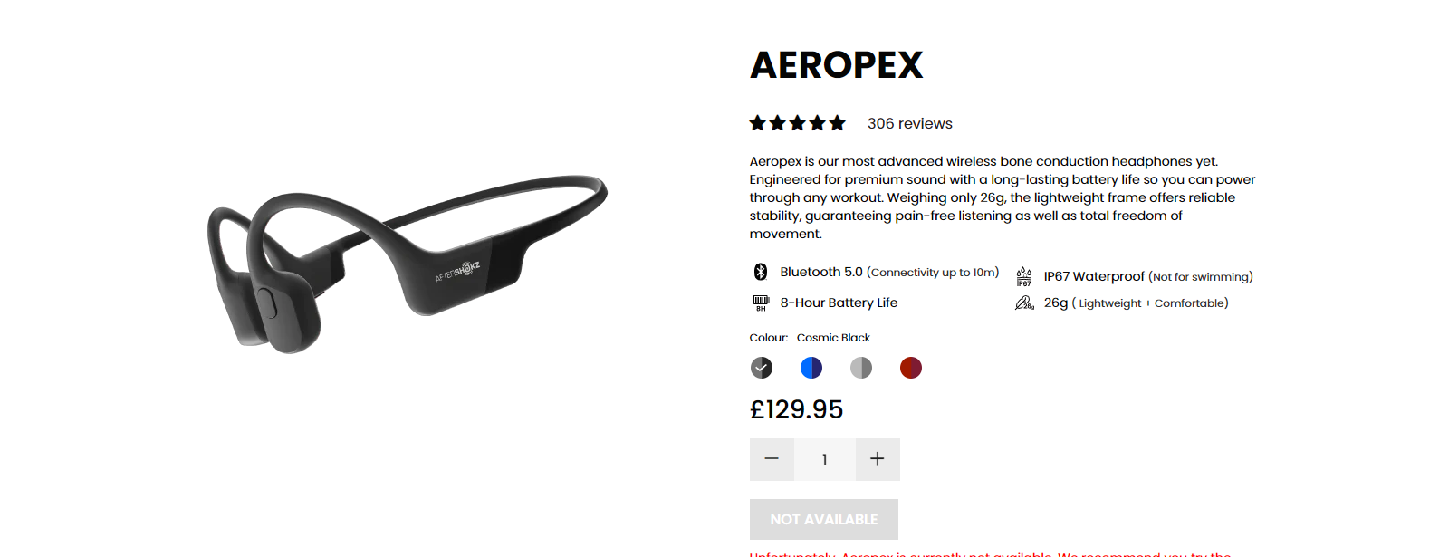 Aeropex Professional Sports Ear Phones Rrp £129 - Image 7 of 7