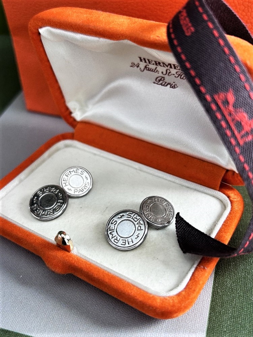 Herme&grave;s Paris Classic Bijouterie Fantaisie Cufflinks - Image 4 of 5