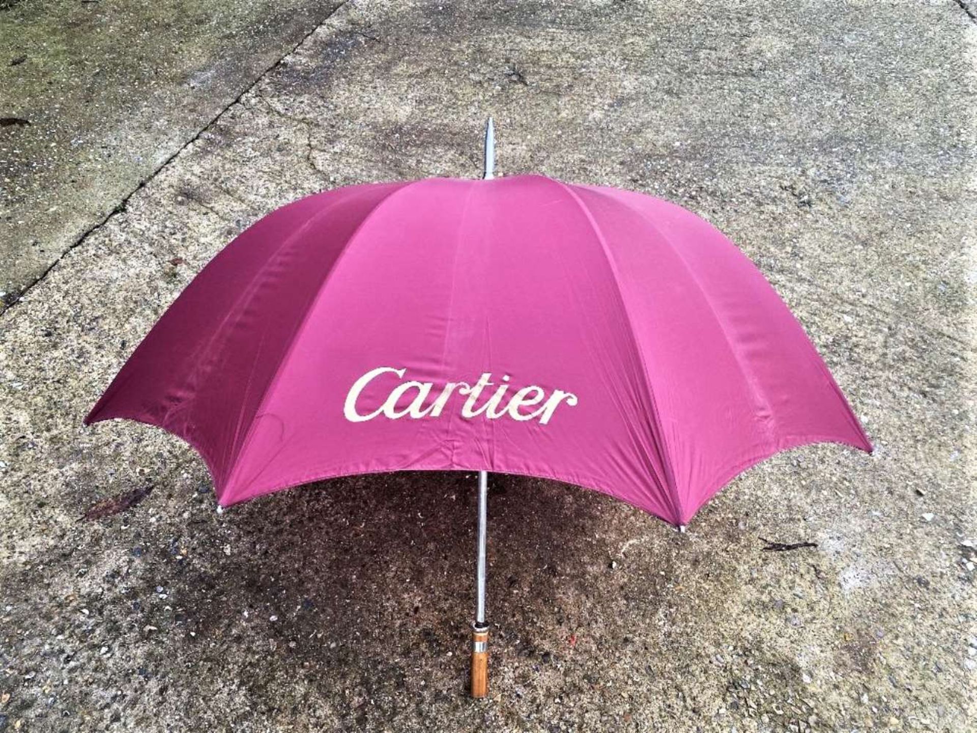 Cartier Paris &#8211; Umbrella Veritable Cherbourg Burgundy 100 - Image 3 of 9