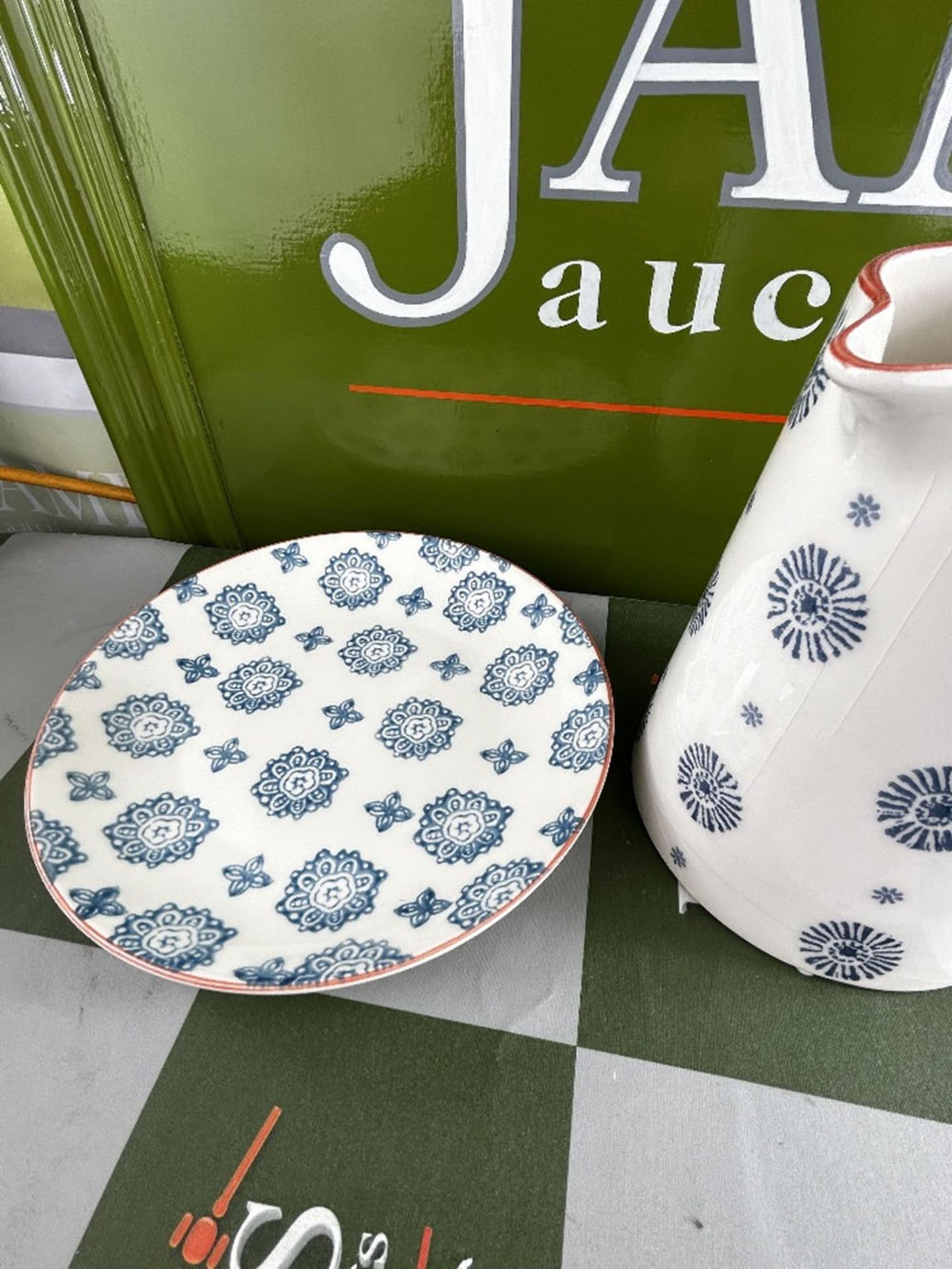 Mid Century Style Contemporary Water Jug &#038; Serving Platters x2 - Image 5 of 6