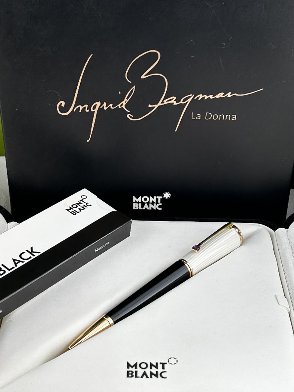 Montblanc Special Edition Ingrid Bergman La Donna Ballpoint Pen Amethyst Gem - Image 11 of 11