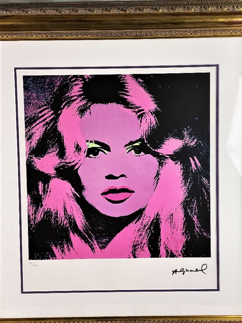 Andy Warhol-(1928-1987) "Bardot" Numbered Lithograph - Image 2 of 6