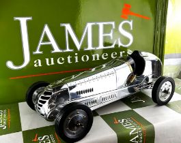 B.B. Korn 1:8 Scale Indianapolis 1930s Polished Aluminium Racing Car Rrp £749.00
