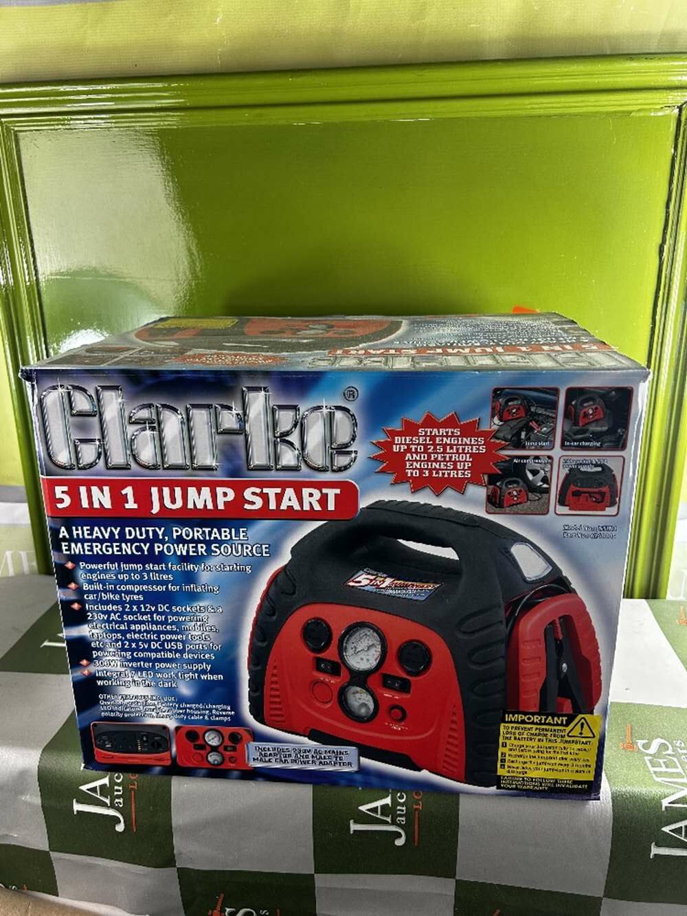 Clarke 5 In 1 Portable Power Source Supply Unit Rrp £200