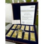 Windsor Mint Gold Coins African Wildlife Commerative Ingot Set