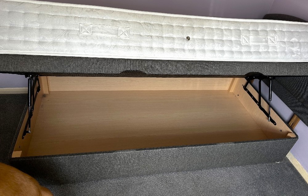 Single Bed With Storage & Quality Spring Mattress-2 Months Old - Image 2 of 3
