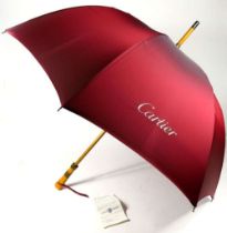 Cartier Paris Umbrella Veritable Cherbourg Burgundy 100