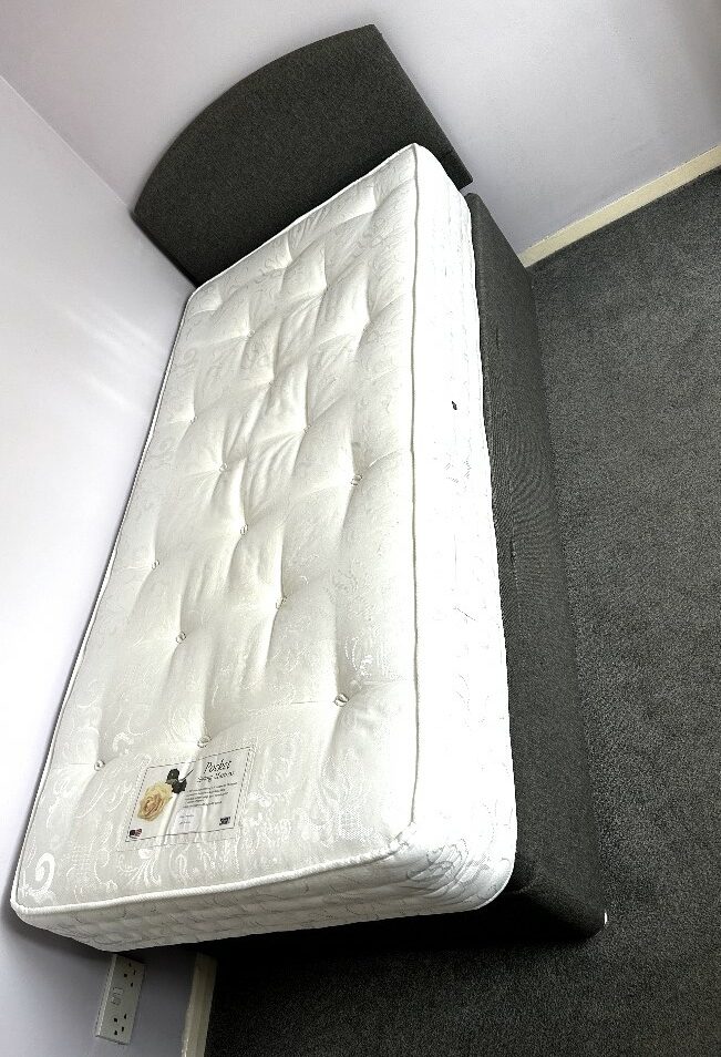 Single Bed With Storage & Quality Spring Mattress-2 Months Old