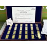 Queen Elizabeth II 2022 Gold Plated Ingot Set of 24 Windsor Mint Gold Plated Collection