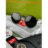 Ray-Ban Sunglasses Black Round Double Bridge Black Frame Edition