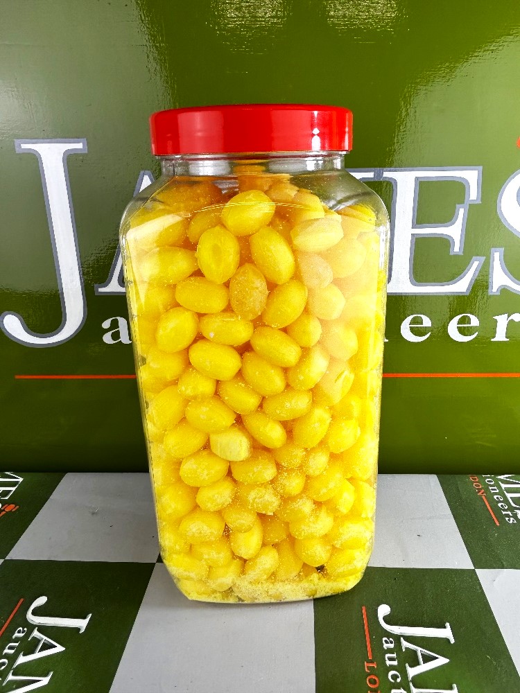 Large Jar Of Sweetshop Lemon Sherberts, Sealed