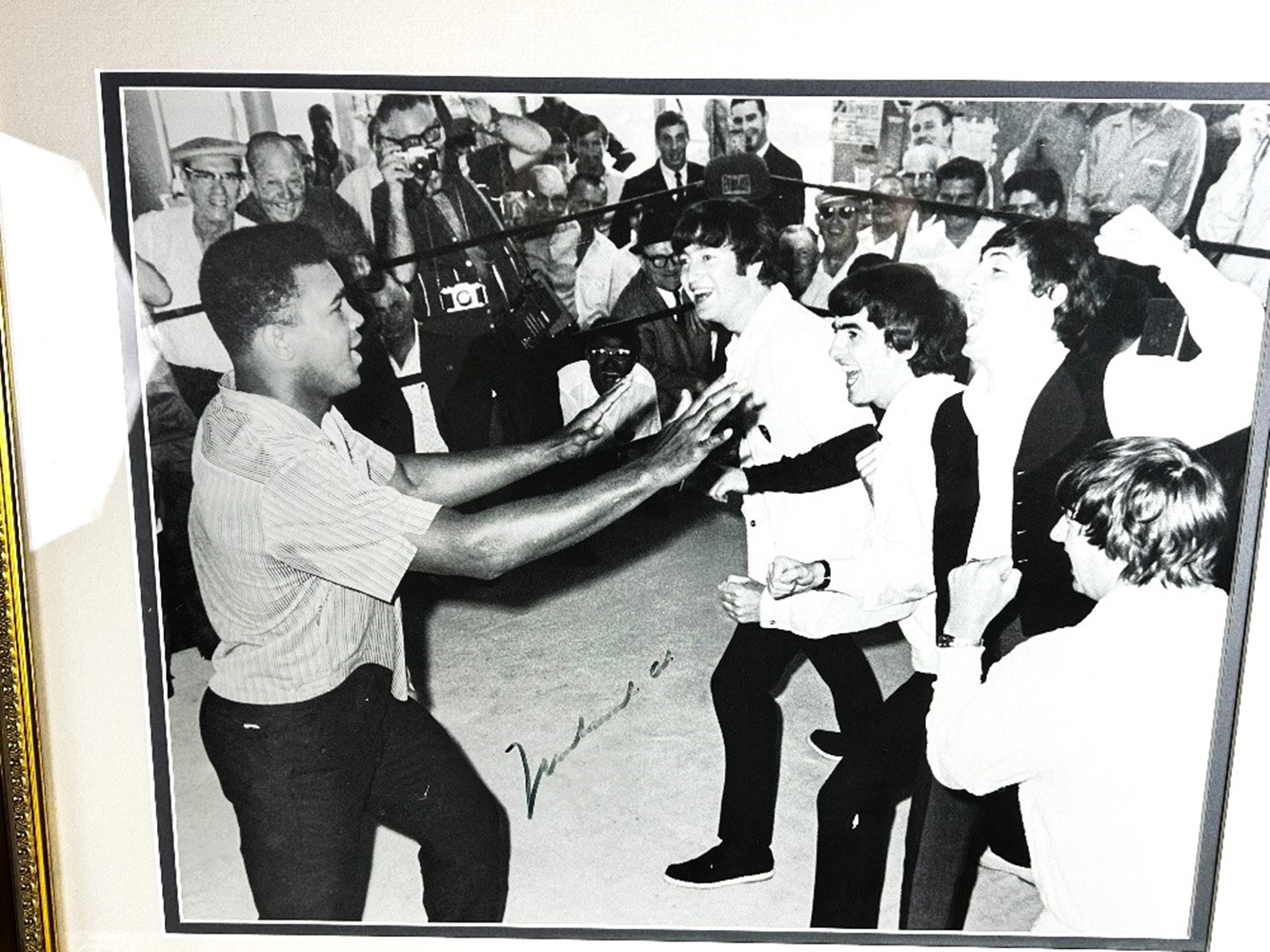 Framed Muhammad Ali & The Beatles Feb 18th 1964-Signed Photo - Image 3 of 7