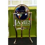 Osbourne Gemstone World Globe Atlas On Brass Stand-Large Edition!-Rrp £2k.