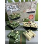 Pair of Remote Control Toy Tanks