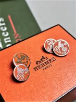 Herms Paris Serie Orange Edition Cufflinks-Unused Examples