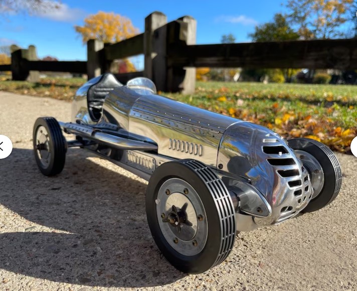 B.B. Korn 1:8 Scale Indianapolis 1930s Polished Aluminium Racing Car Rrp £749.00 - Image 2 of 6
