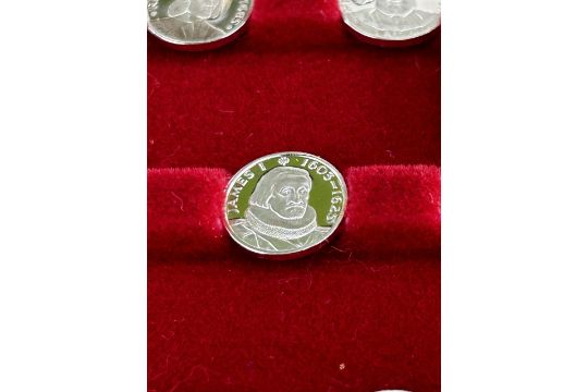 Franklin Mint Kings And Queens Sterling Silver Coin Collection - Image 6 of 7