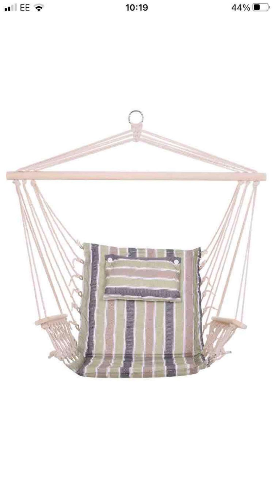 boxed hammock hanging chair swing RRP £39.99