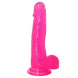 RRP �13.99 QS-D018M Suction Cup Medium 7" Pink Silicone Lifelike Dildo