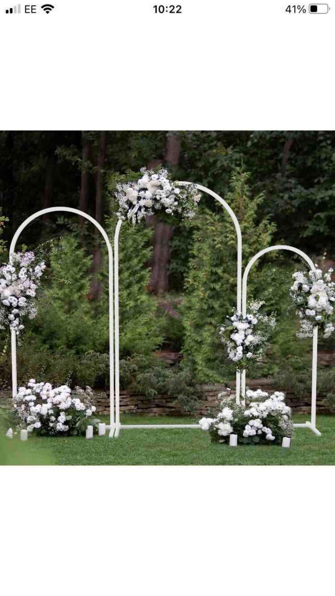 boxed wedding arch gold RRP £59.99