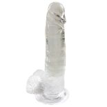 RRP �13.99 QS-D018M Suction Cup Medium 7" clear Silicone Lifelike Dildo