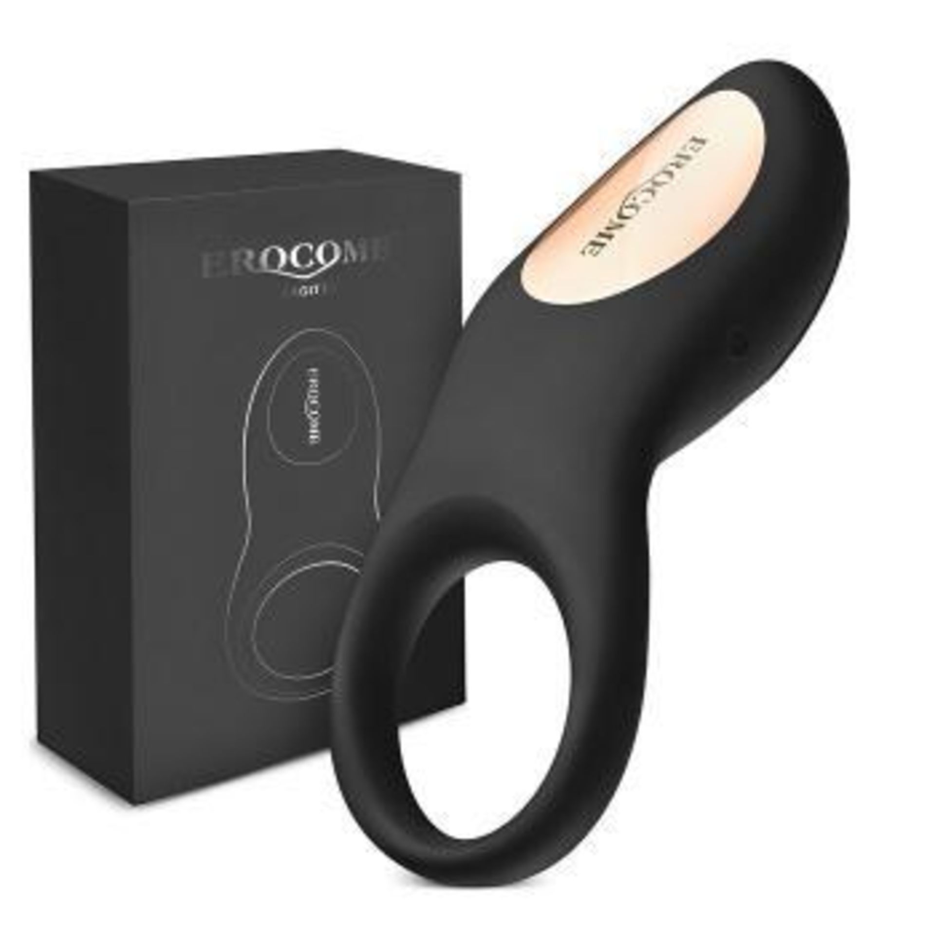 RRP �19.99 Erocome 8 speed waterproof vibrating cock ring personal massage Black