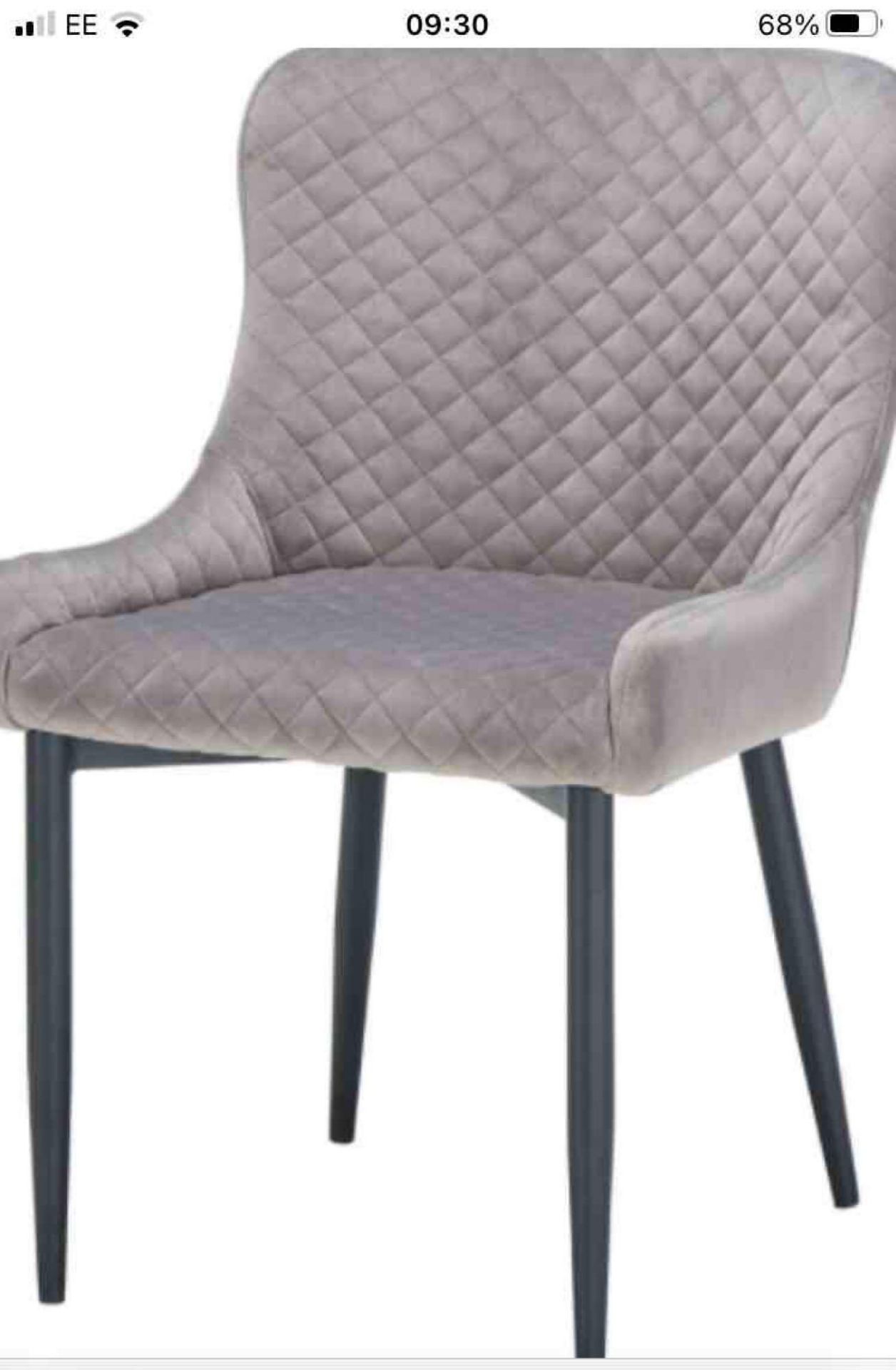 boxed grey dining chair RRP £49.99