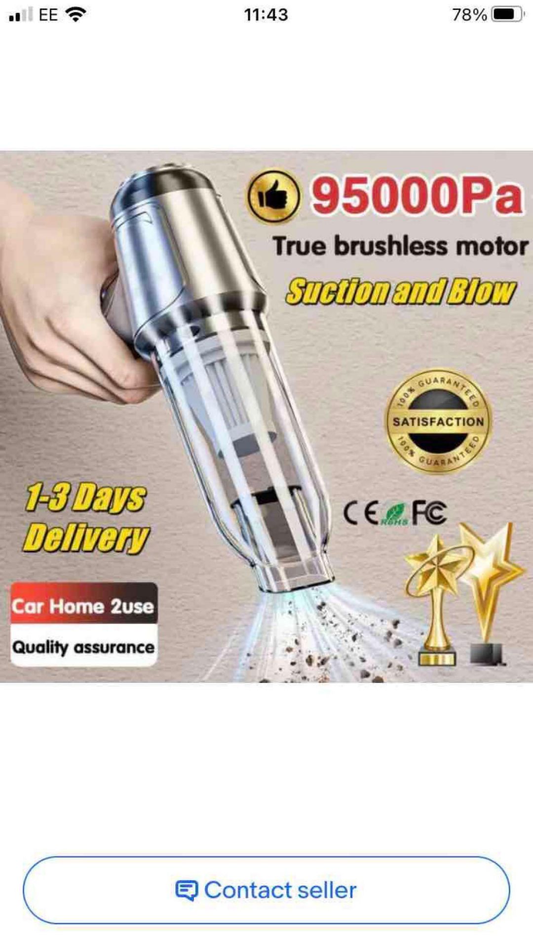 boxed Hand Held vacuum cleaner RRP £29.99