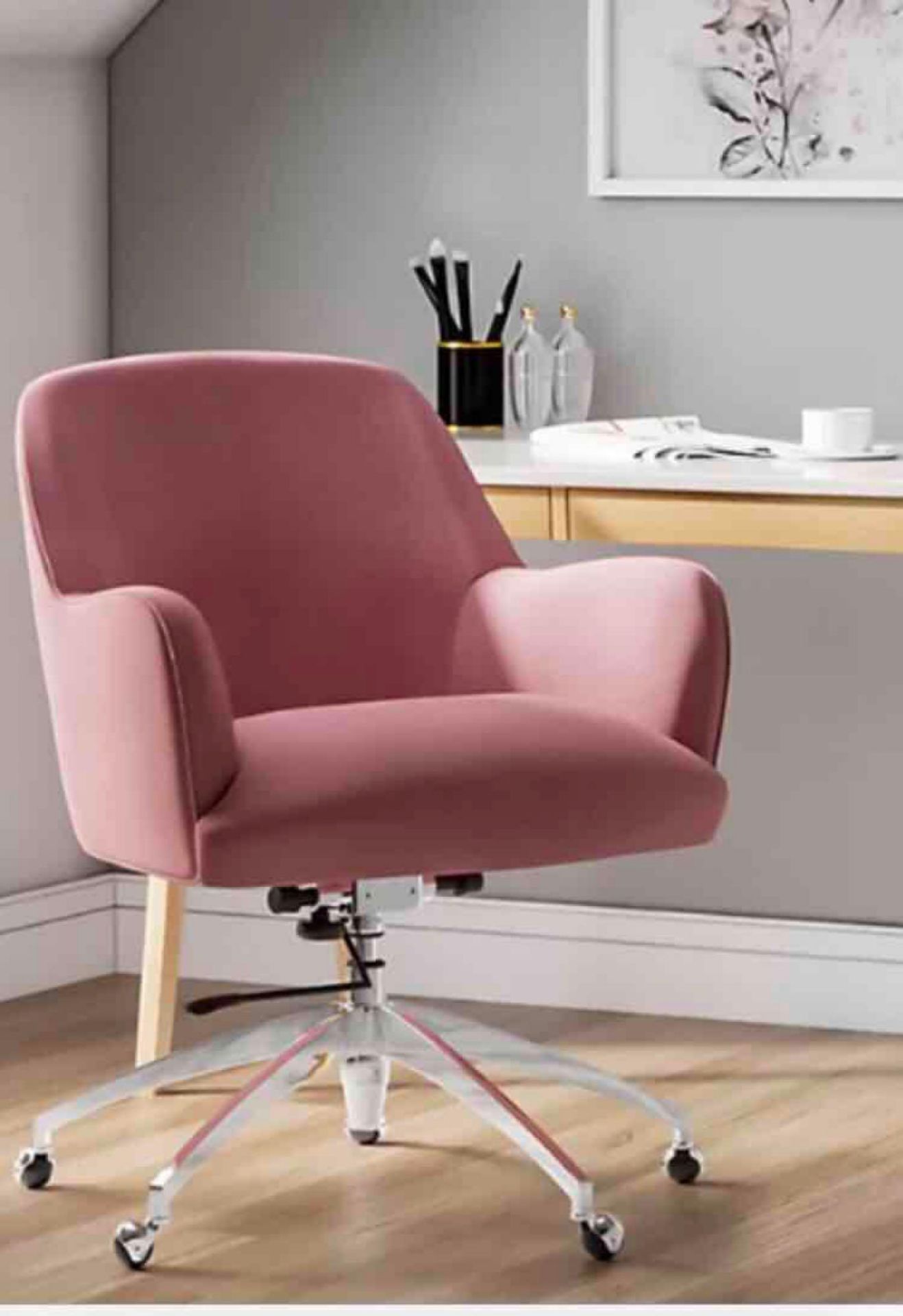 boxed pink office chair RRP £49.99